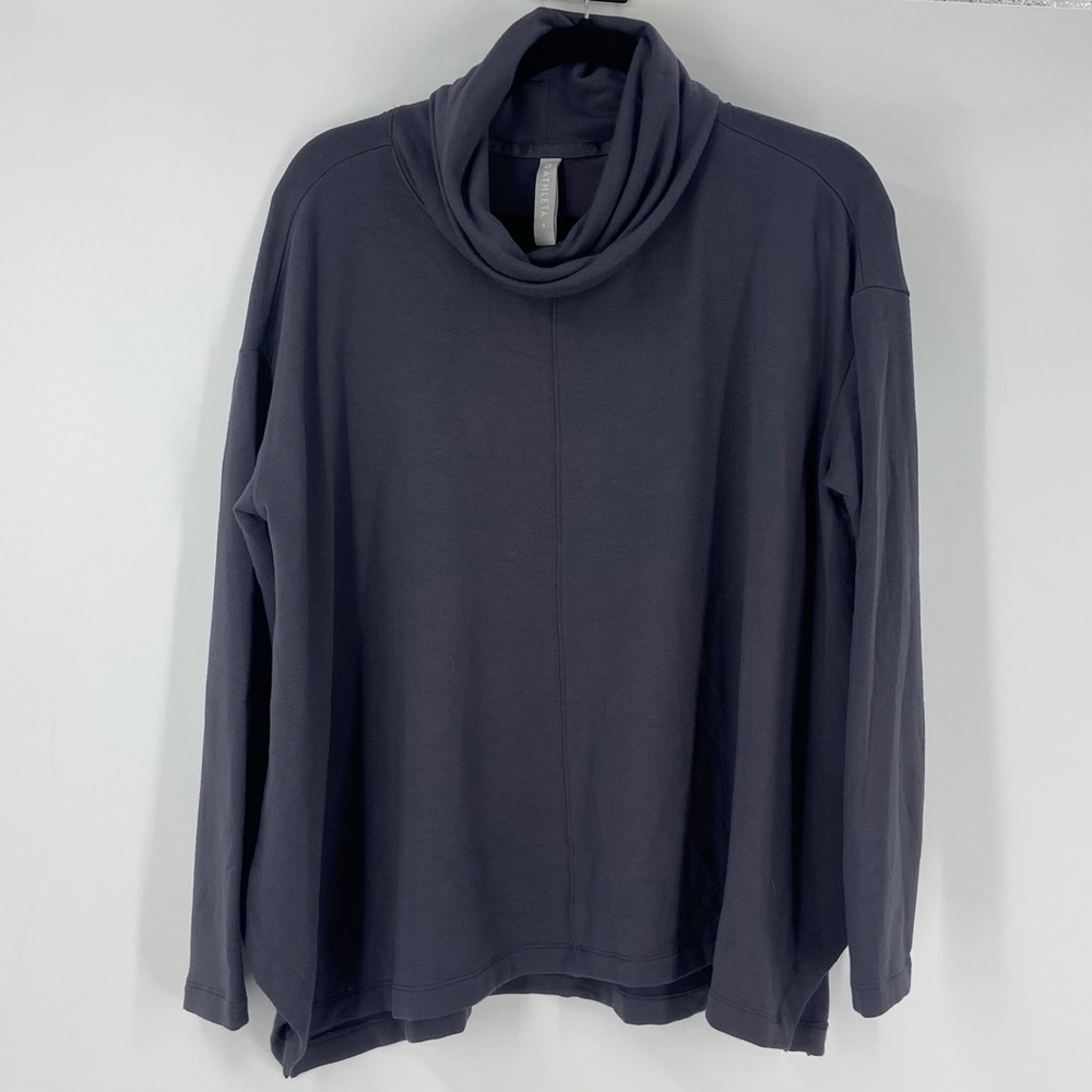 Athleta Gray Cowl Neck Top Sweatshirt Womens Small